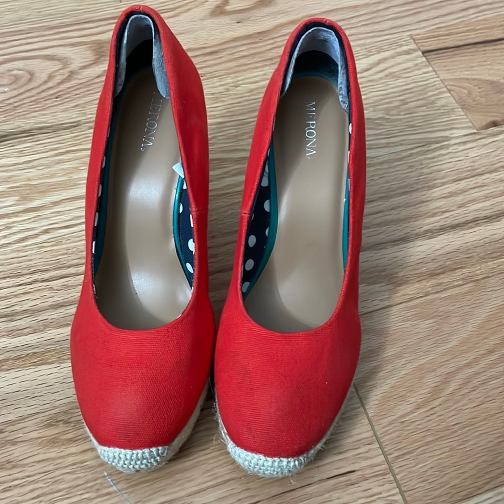 Merona Red Espadrille Wedges